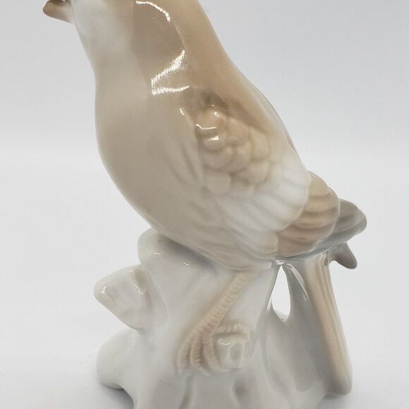 Otagiri Vintage Beige White Bird on Branch Porcelain Figurine - Picture 6 of 9